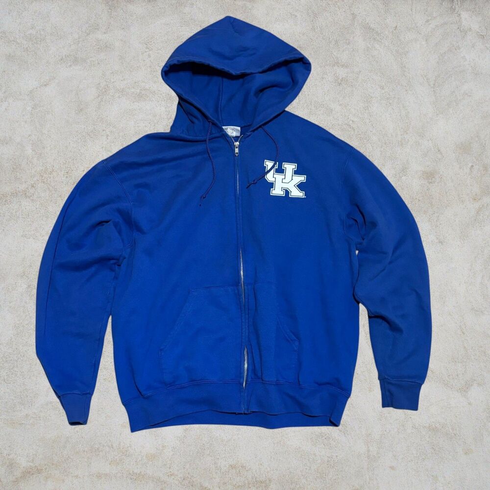 Champion Kentucky Wildcats UK Blue Men's Full Zip Hoodie Sweatshirt Size L